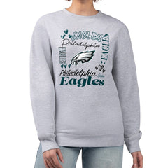 Philadelphia Eagles  G-III 4Her by Carl Banks Women's Collage Graphic Fleece Pullover Sweatshirt