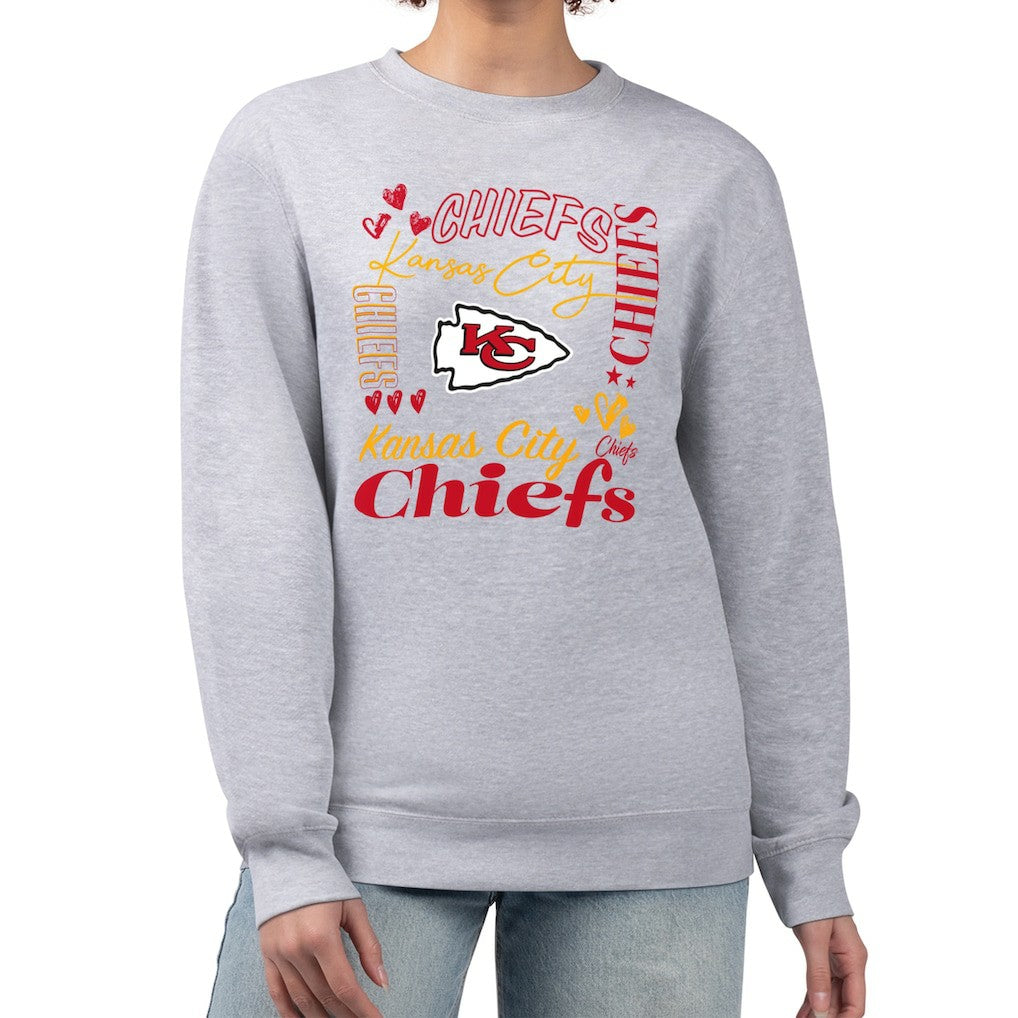 Kansas City Chiefs  G-III 4Her by Carl Banks Women's Collage Graphic Fleece Pullover Sweatshirt