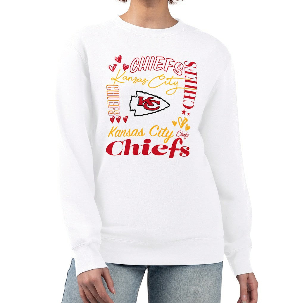 Kansas City Chiefs  G-III 4Her by Carl Banks Women's Collage Graphic Fleece Pullover Sweatshirt