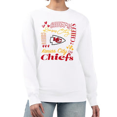 Kansas City Chiefs  G-III 4Her by Carl Banks Women's Collage Graphic Fleece Pullover Sweatshirt