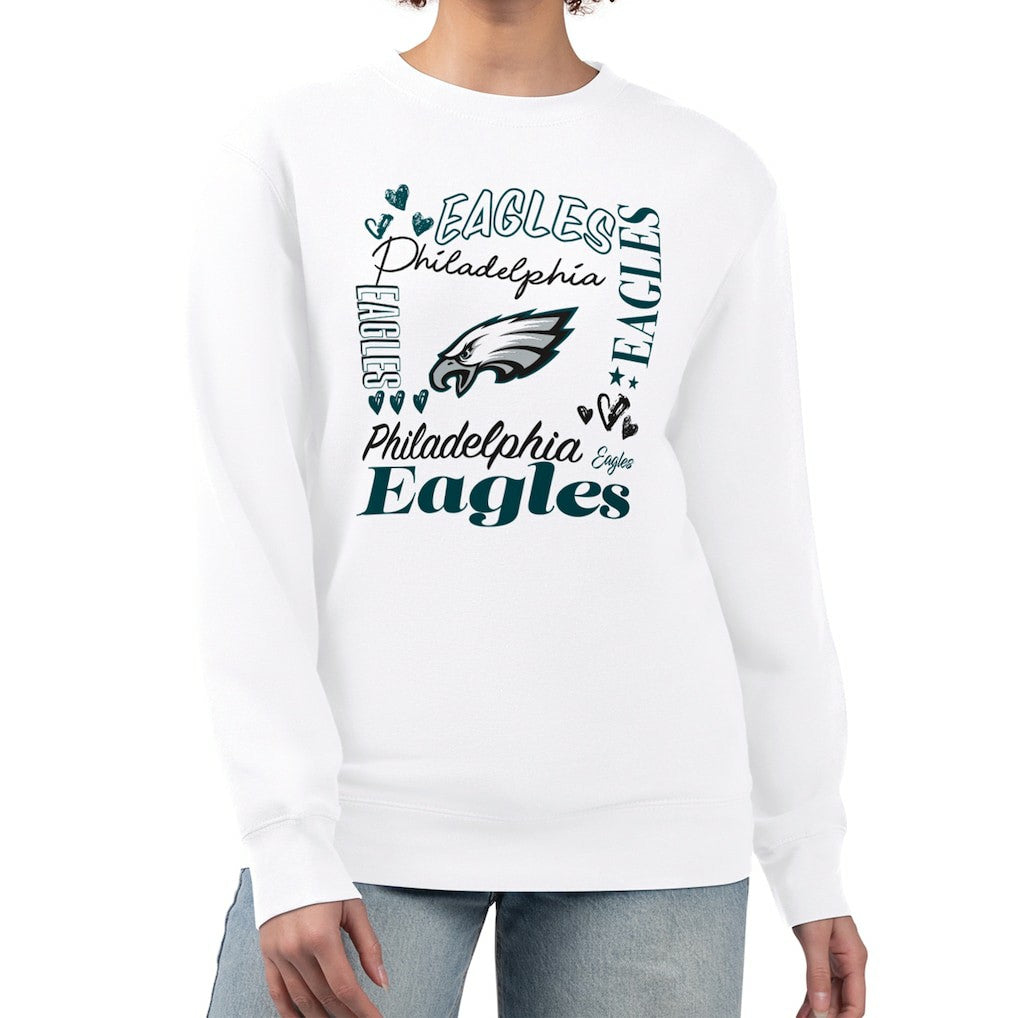 Philadelphia Eagles  G-III 4Her by Carl Banks Women's Collage Graphic Fleece Pullover Sweatshirt