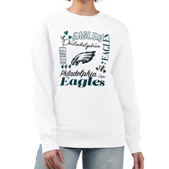 Philadelphia Eagles  G-III 4Her by Carl Banks Women's Collage Graphic Fleece Pullover Sweatshirt
