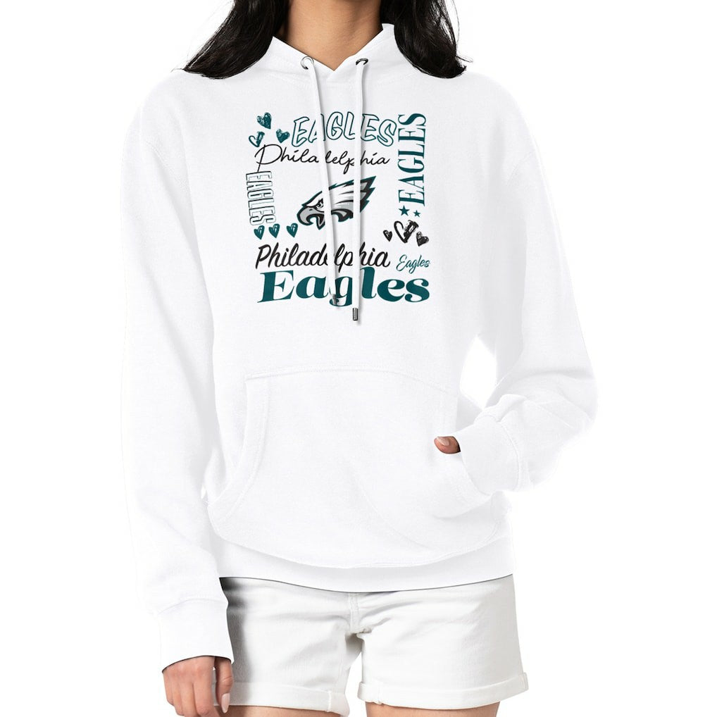 Philadelphia Eagles  G-III 4Her by Carl Banks Women's Collage Graphic Fleece Pullover Hoodie