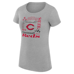 Cincinnati Reds G-III 4Her by Carl Banks Women's Super-Slim Fit Lightweight Collage Team Graphic Crew Neck T-Shirt | MLB Online
