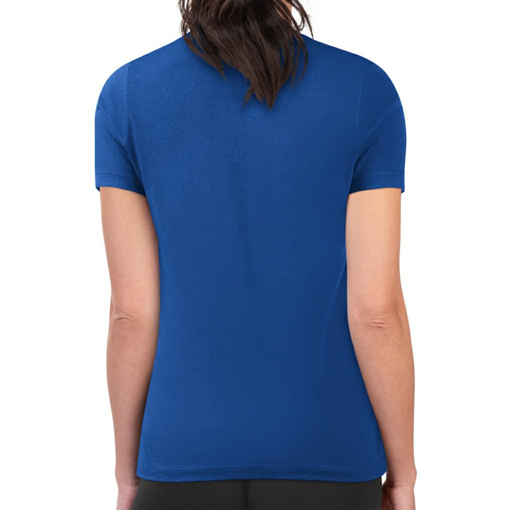 Texas Rangers G-III 4Her by Carl Banks Women's Super-Slim Fit Lightweight Collage Team Graphic Crew Neck T-Shirt | MLB New