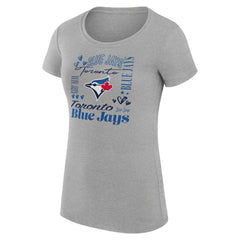 Toronto Blue Jays G-III 4Her by Carl Banks Women's Super-Slim Fit Lightweight Collage Team Graphic Crew Neck T-Shirt | MLB Near me