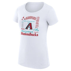Arizona Diamondbacks G-III 4Her by Carl Banks Women's Super-Slim Fit Lightweight Collage Team Graphic Crew Neck T-Shirt | MLB New