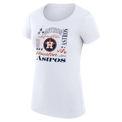 Houston Astros G-III 4Her by Carl Banks Women's Super-Slim Fit Lightweight Collage Team Graphic Crew Neck T-Shirt | MLB On Sale