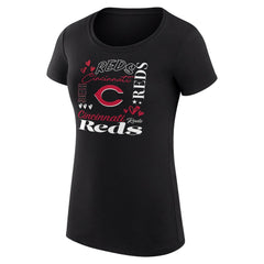 Cincinnati Reds G-III 4Her by Carl Banks Women's Super-Slim Fit Lightweight Collage Team Graphic Crew Neck T-Shirt | MLB On Sale