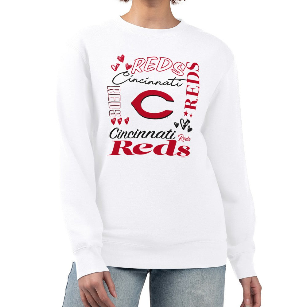 Cincinnati Reds G-III 4Her by Carl Banks Women's Collage Team Graphic Fleece Pullover Hoodie | MLB Sale