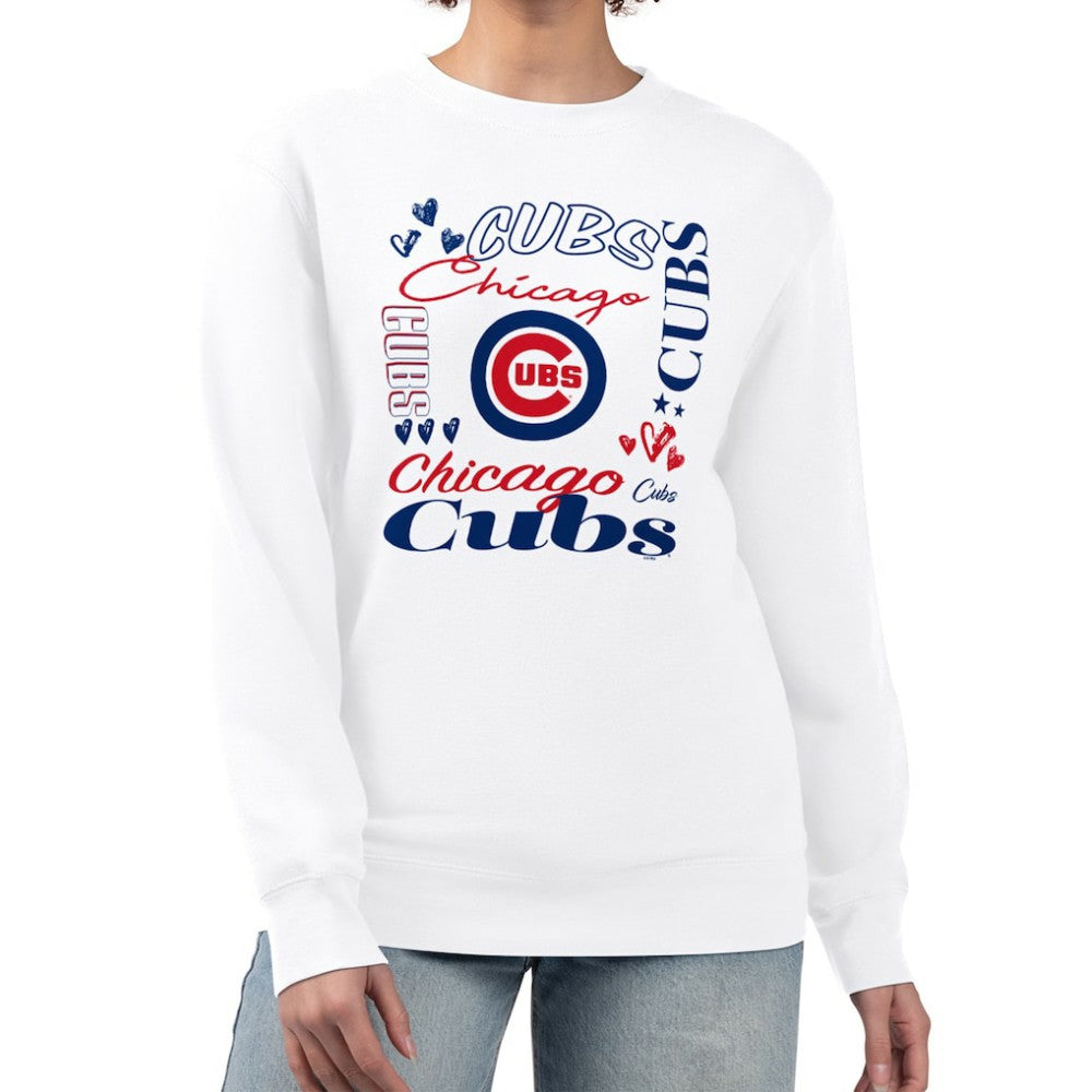 Chicago Cubs G-III 4Her by Carl Banks Women's Collage Team Graphic Fleece Pullover Hoodie | MLB Online