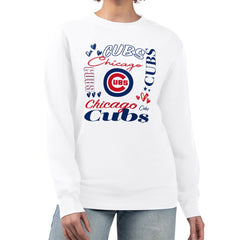 Chicago Cubs G-III 4Her by Carl Banks Women's Collage Team Graphic Fleece Pullover Hoodie | MLB Online