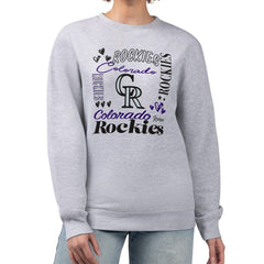 Colorado Rockies G-III 4Her by Carl Banks Women's Collage Team Graphic Fleece Pullover Hoodie | MLB Sale