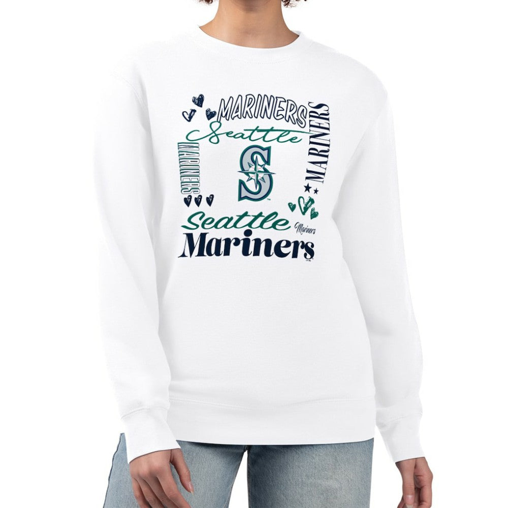 Seattle Mariners G-III 4Her by Carl Banks Women's Collage Team Graphic Fleece Pullover Hoodie | MLB Discount