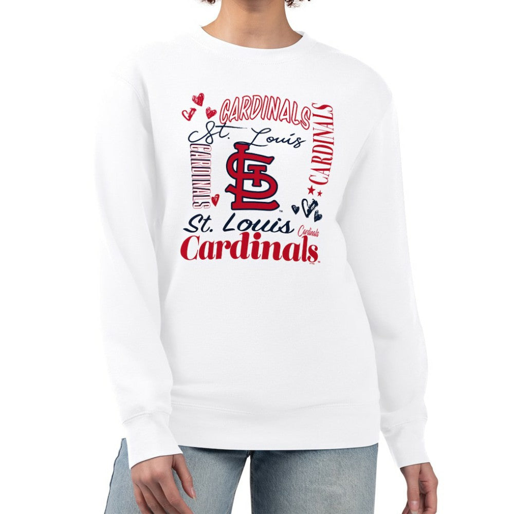 St. Louis Cardinals G-III 4Her by Carl Banks Women's Collage Team Graphic Fleece Pullover Hoodie | MLB Outlet