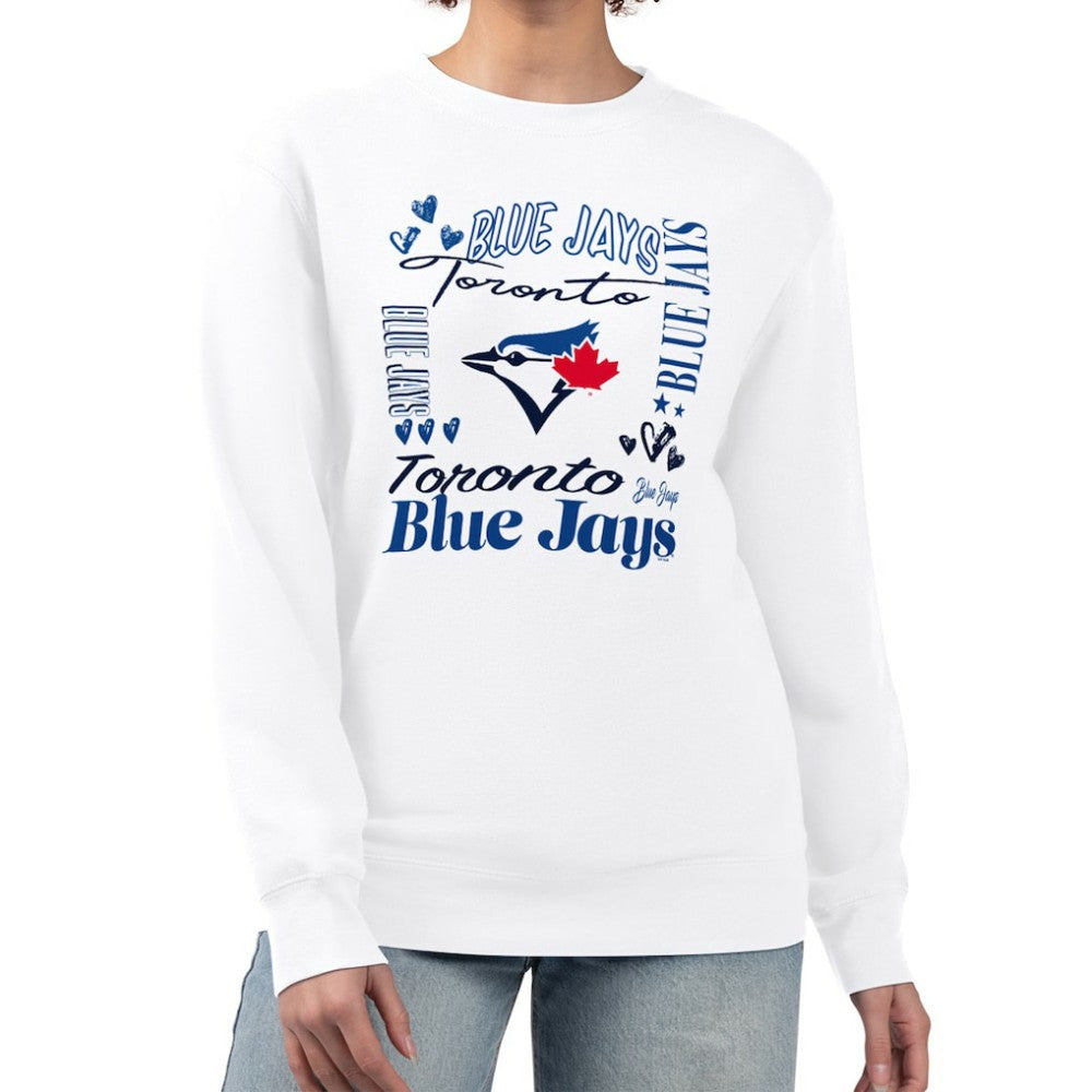 Toronto Blue Jays G-III 4Her by Carl Banks Women's Collage Team Graphic Fleece Pullover Hoodie | MLB Discount