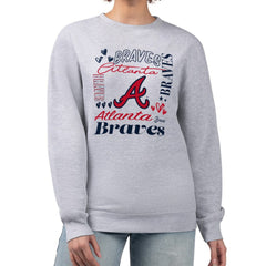 Atlanta Braves G-III 4Her by Carl Banks Women's Collage Team Graphic Fleece Pullover Hoodie | MLB On Sale