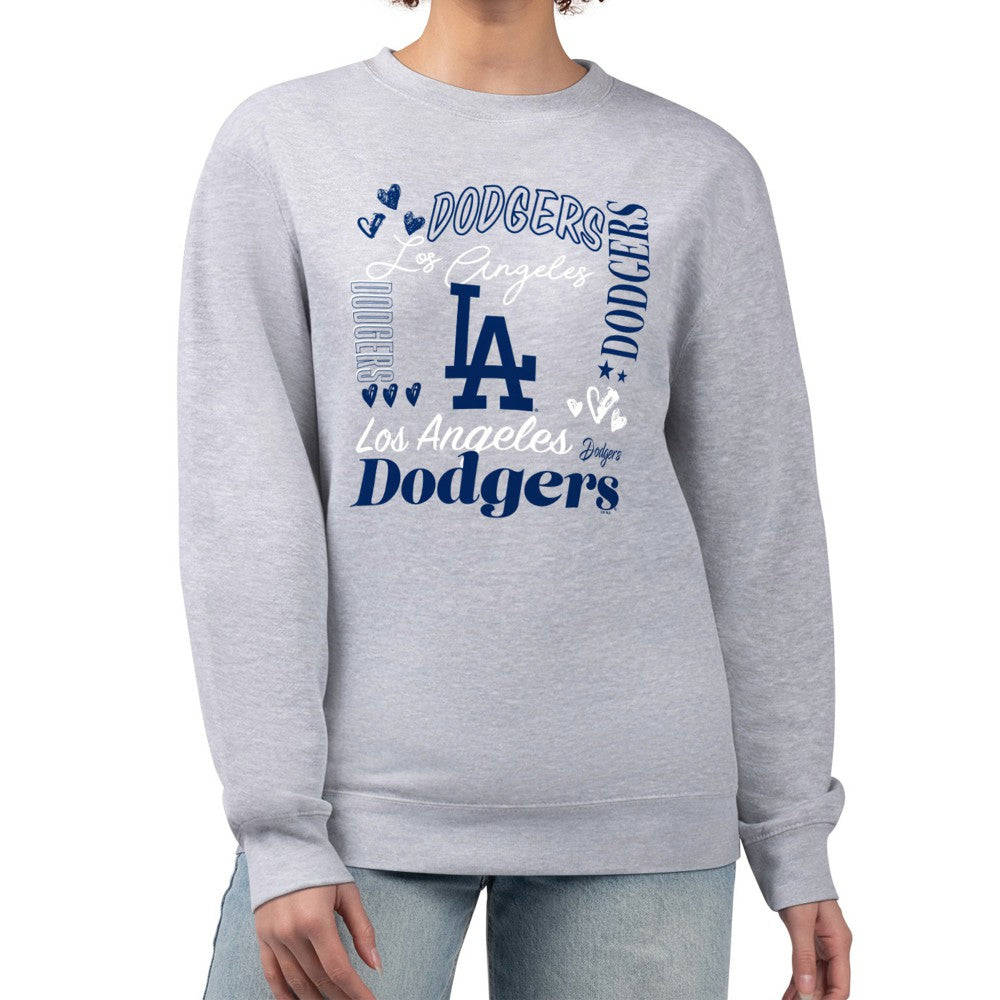 Los Angeles Dodgers G-III 4Her by Carl Banks Women's Collage Team Graphic Fleece Pullover Hoodie | MLB Shop