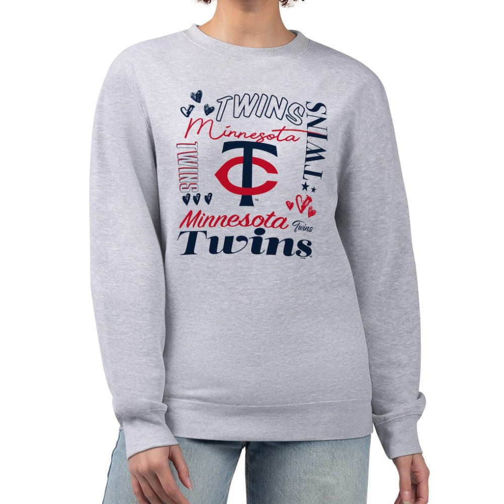 Minnesota Twins G-III 4Her by Carl Banks Women's Collage Team Graphic Fleece Pullover Hoodie | MLB New