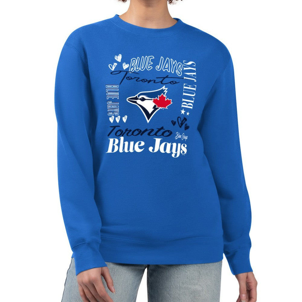 Toronto Blue Jays G-III 4Her by Carl Banks Women's Collage Team Graphic Fleece Pullover Hoodie | MLB Sale