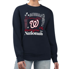 Washington Nationals G-III 4Her by Carl Banks Women's Collage Team Graphic Fleece Pullover Hoodie | MLB Shop