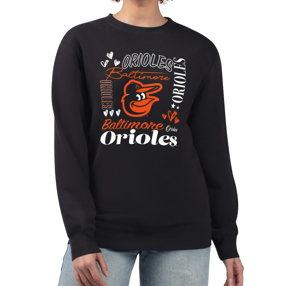 Baltimore Orioles G-III 4Her by Carl Banks Women's Collage Team Graphic Fleece Pullover Hoodie | MLB Shop