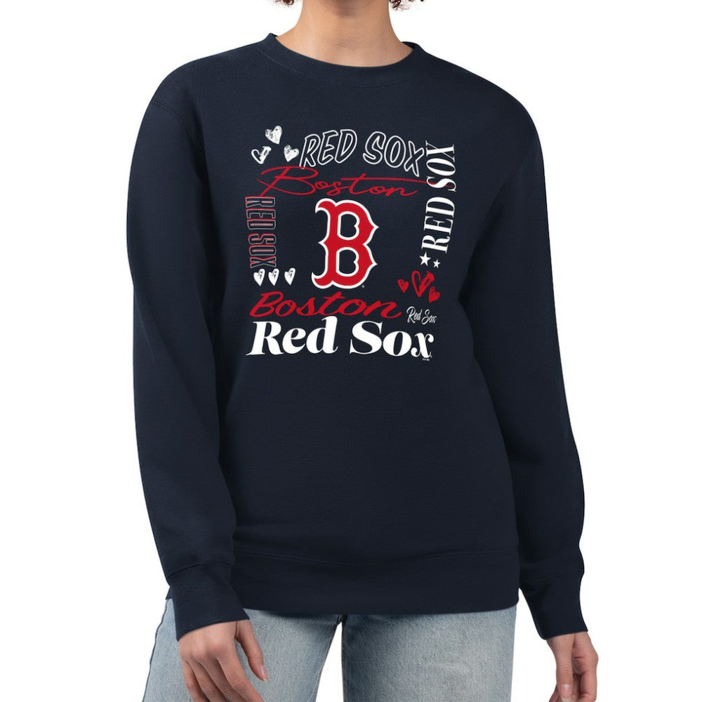 Boston Red Sox G-III 4Her by Carl Banks Women's Collage Team Graphic Fleece Pullover Hoodie | MLB On Sale