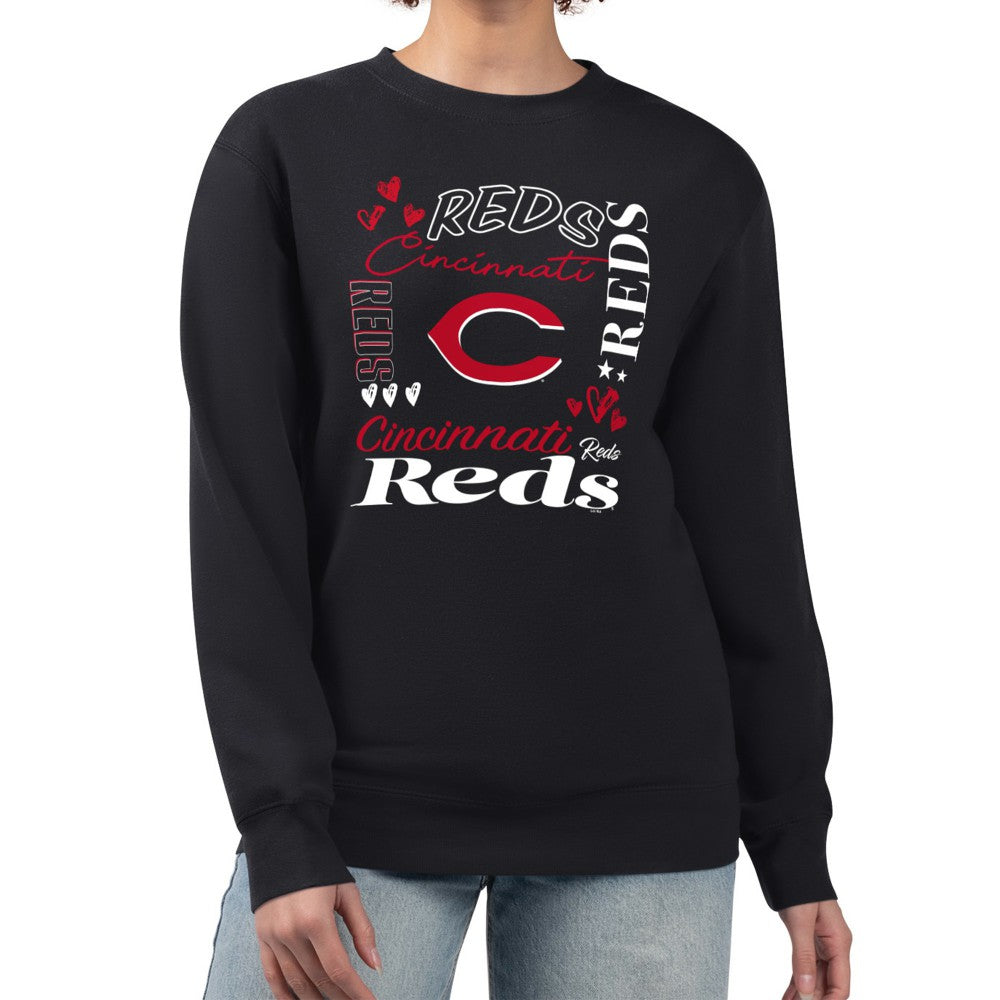 Cincinnati Reds G-III 4Her by Carl Banks Women's Collage Team Graphic Fleece Pullover Hoodie | MLB Sale
