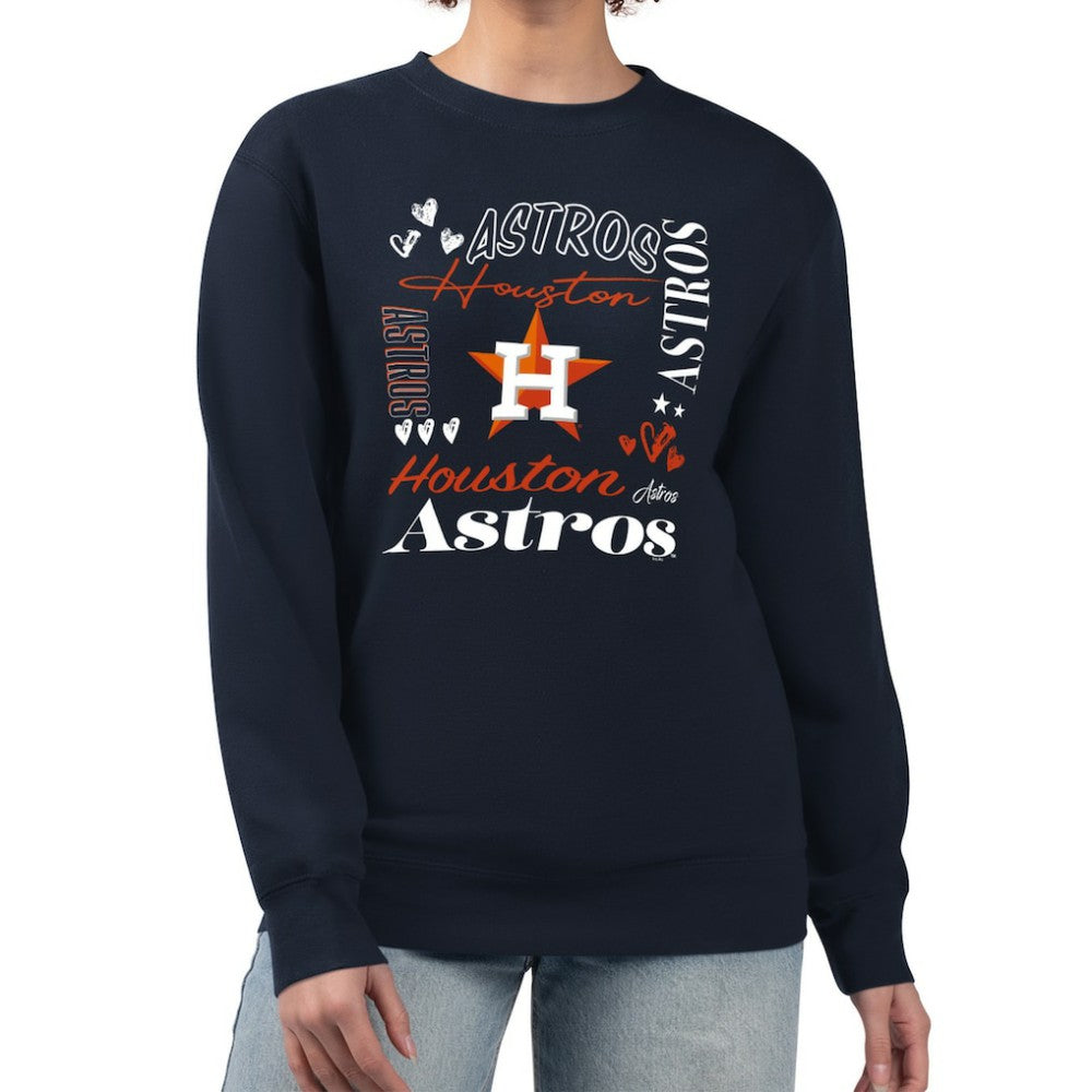 Houston Astros G-III 4Her by Carl Banks Women's Collage Team Graphic Fleece Pullover Hoodie | MLB Outlet