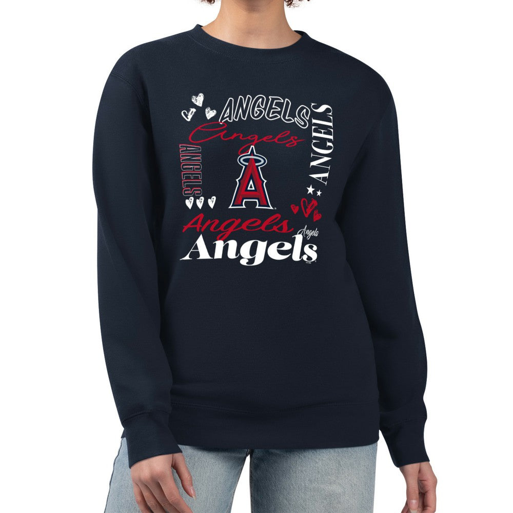 Los Angeles Angels G-III 4Her by Carl Banks Women's Collage Team Graphic Fleece Pullover Hoodie | MLB US