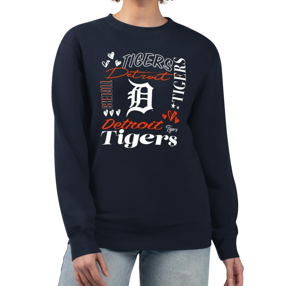 Detroit Tigers G-III 4Her by Carl Banks Women's Collage Team Graphic Fleece Pullover Hoodie | MLB Sale