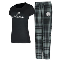 Brooklyn Nets Concepts Sport Women's Vector Top & Flannel Pants Sleep Set Discount