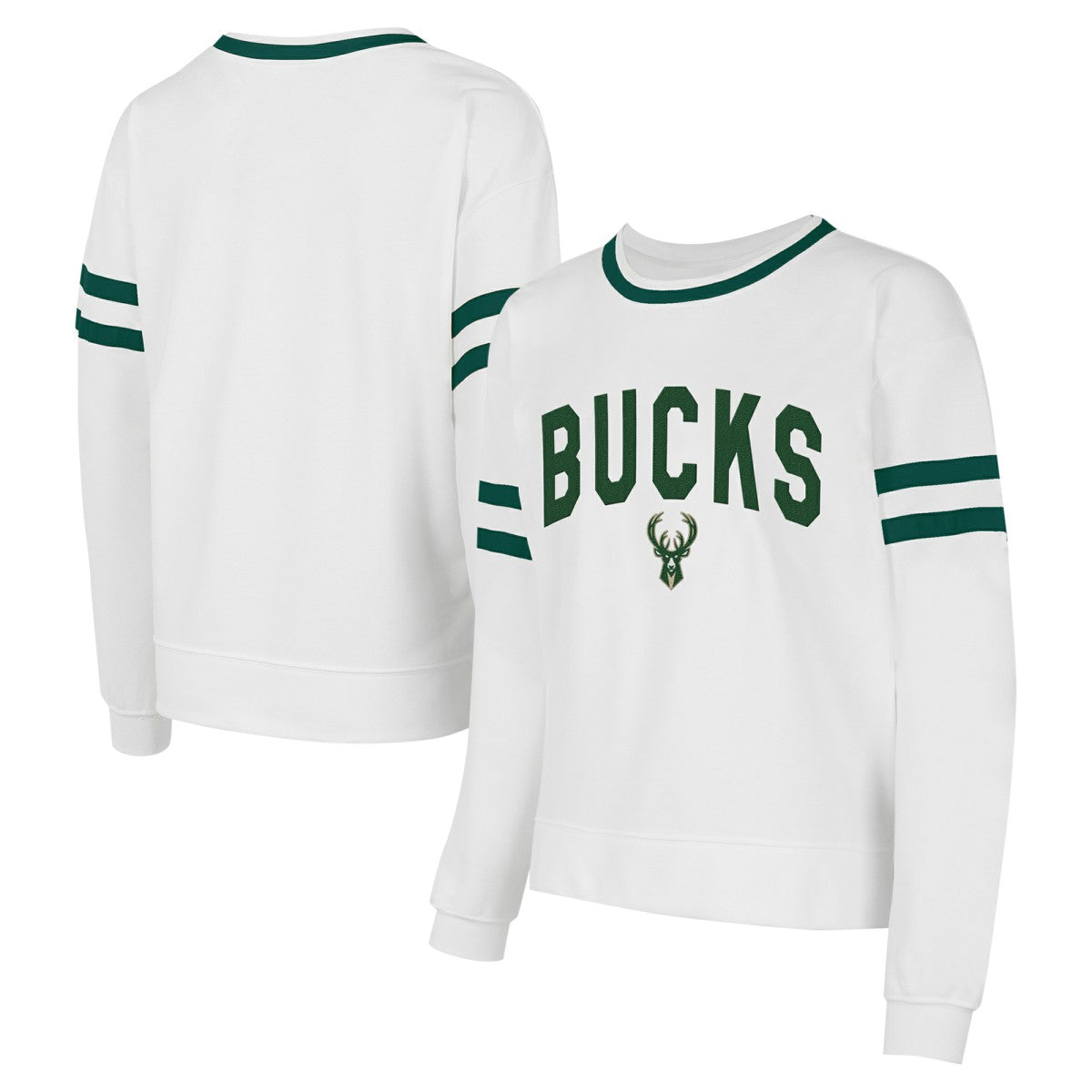Milwaukee Bucks Concepts Sport Women's Borough Pullover Sweatshirt For Sale