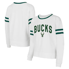 Milwaukee Bucks Concepts Sport Women's Borough Pullover Sweatshirt For Sale