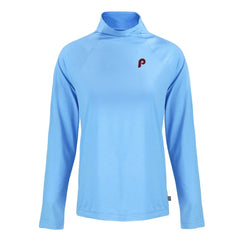 Philadelphia Phillies Cutter & Buck Women's Cooperstown Collection Coastline Epic Comfort Eco Recycled Funnel Neck Raglan Pullover Top | MLB Outlet