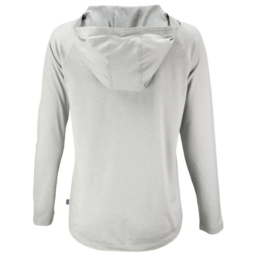 Chicago Cubs Cutter & Buck Women's Cooperstown Coastline Epic Comfort Eco Recycled Hoodie Raglan Long Sleeve T-Shirt | MLB Discount