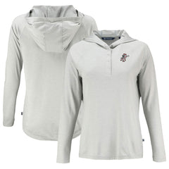 Cincinnati Reds Cutter & Buck Women's Cooperstown Collection Coastline Epic Comfort Eco Recycled Hoodie Raglan Long Sleeve T-Shirt | MLB Shop