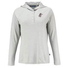 Cincinnati Reds Cutter & Buck Women's Cooperstown Collection Coastline Epic Comfort Eco Recycled Hoodie Raglan Long Sleeve T-Shirt | MLB Shop