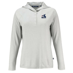 Chicago White Sox Cutter & Buck Women's Cooperstown Collection Coastline Epic Comfort Eco Recycled Hoodie Raglan Long Sleeve T-Shirt | MLB Outlet