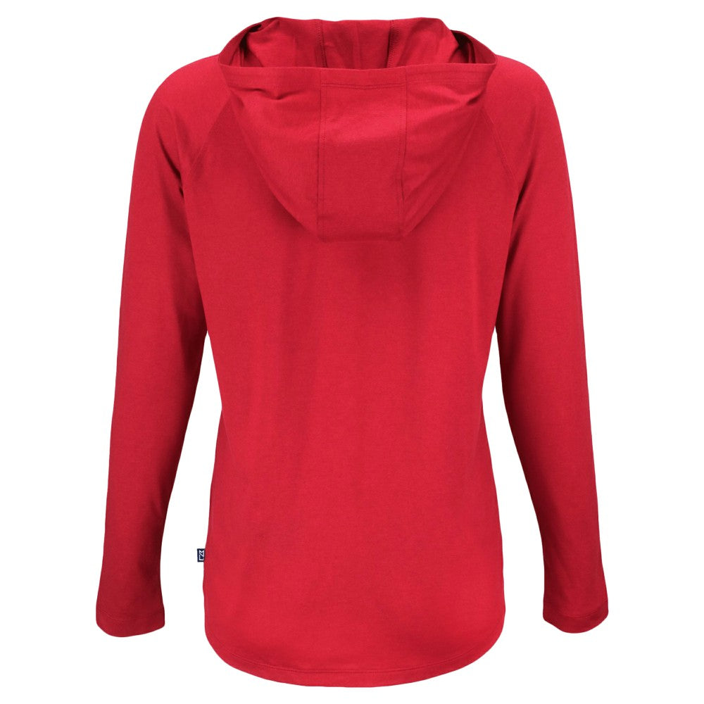Cincinnati Reds Cutter & Buck Women's Stars And Stripes Coastline Epic Comfort Eco Recycled Hoodie Raglan Long Sleeve T-Shirt | MLB Online