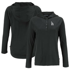 Los Angeles Dodgers Cutter & Buck Women's  Coastline Epic Comfort Eco Recycled Hoodie Raglan Long Sleeve T-Shirt | MLB On Sale