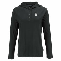Los Angeles Dodgers Cutter & Buck Women's  Coastline Epic Comfort Eco Recycled Hoodie Raglan Long Sleeve T-Shirt | MLB On Sale