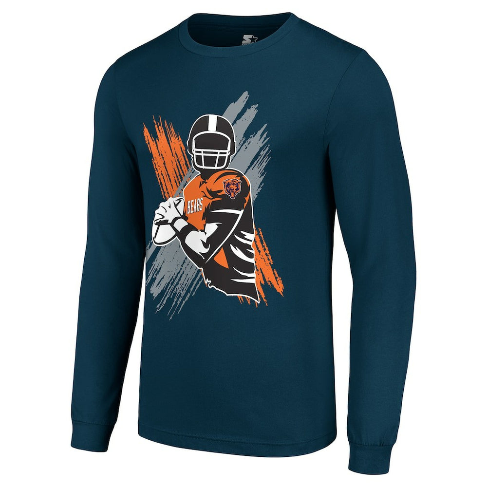 Chicago Bears  Starter Player X Logo Graphic Long Sleeve T-Shirt