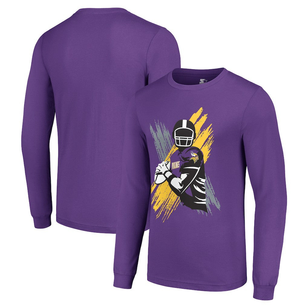 Minnesota Vikings  Starter Player X Logo Graphic Long Sleeve T-Shirt