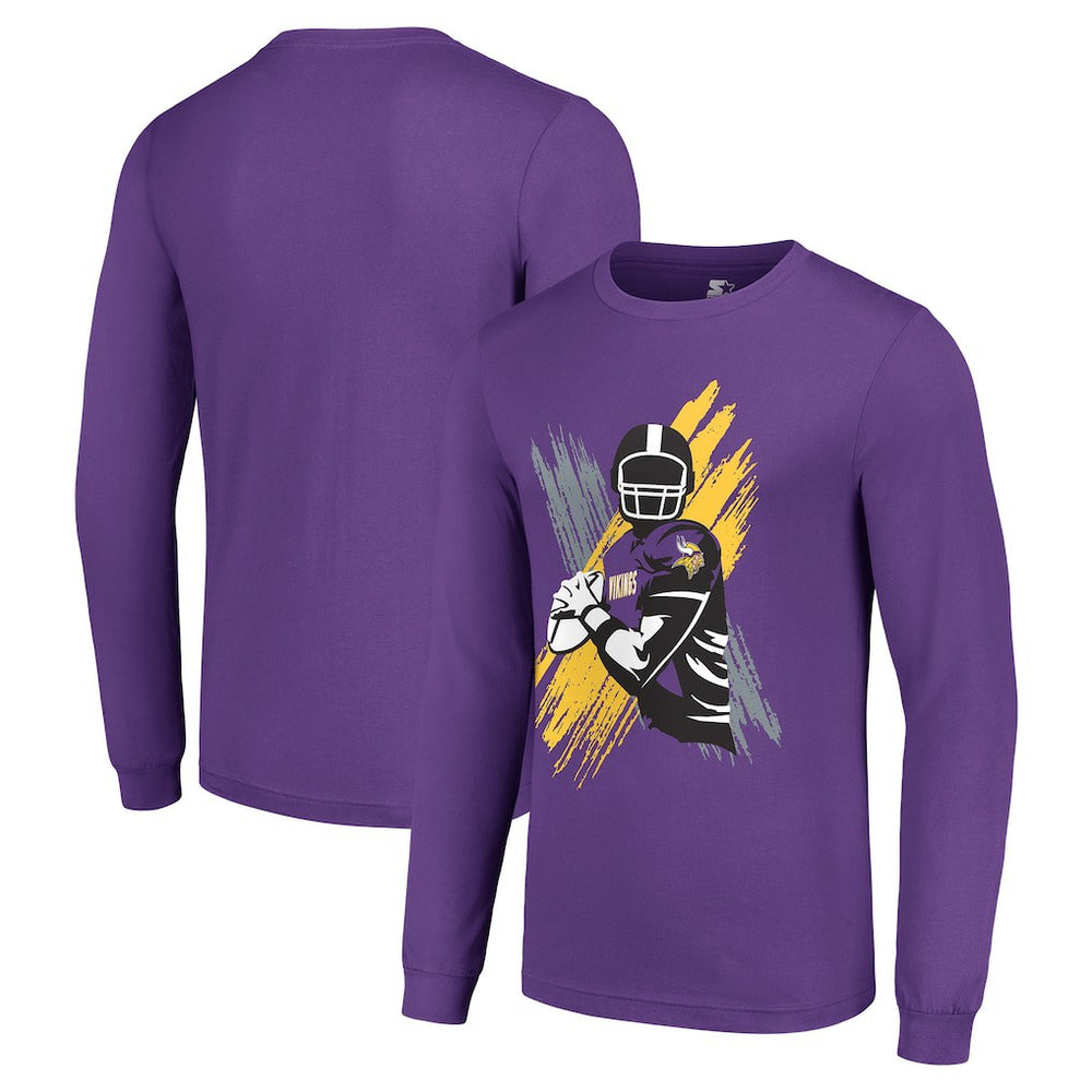 Minnesota Vikings  Starter Player X Logo Graphic Long Sleeve T-Shirt