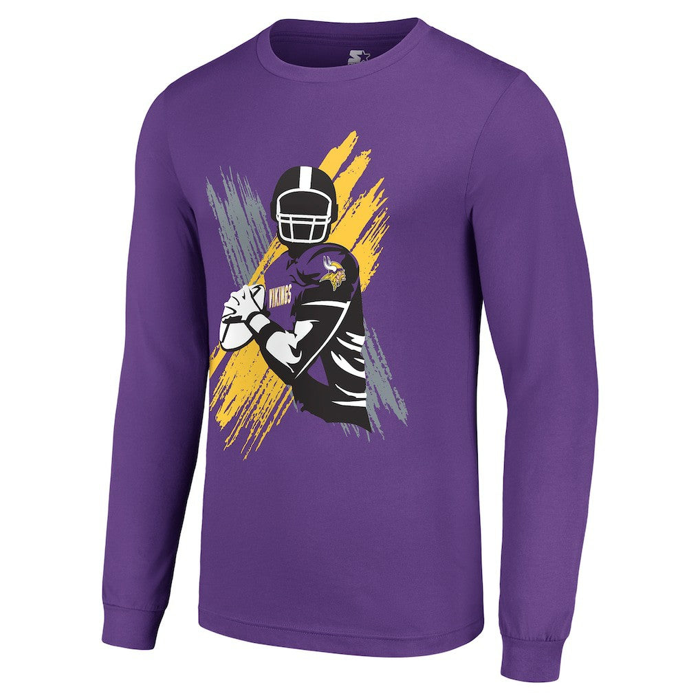 Minnesota Vikings  Starter Player X Logo Graphic Long Sleeve T-Shirt