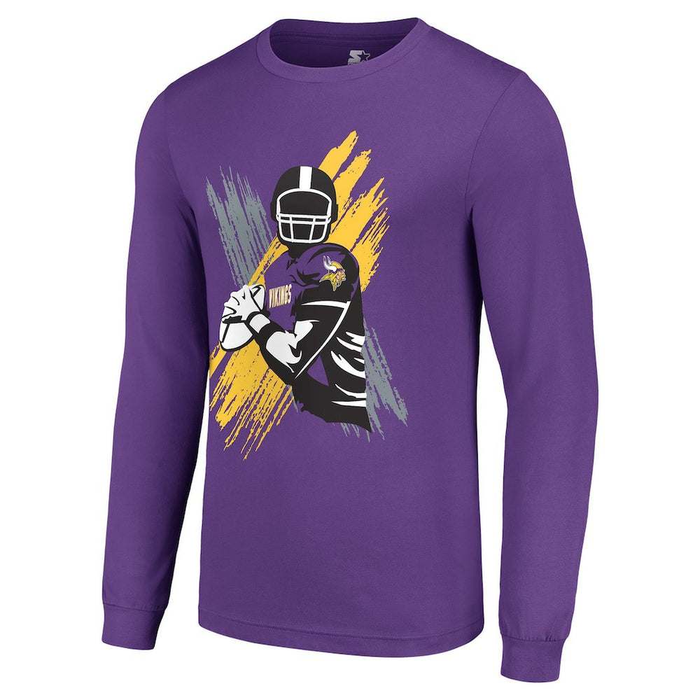 Minnesota Vikings  Starter Player X Logo Graphic Long Sleeve T-Shirt