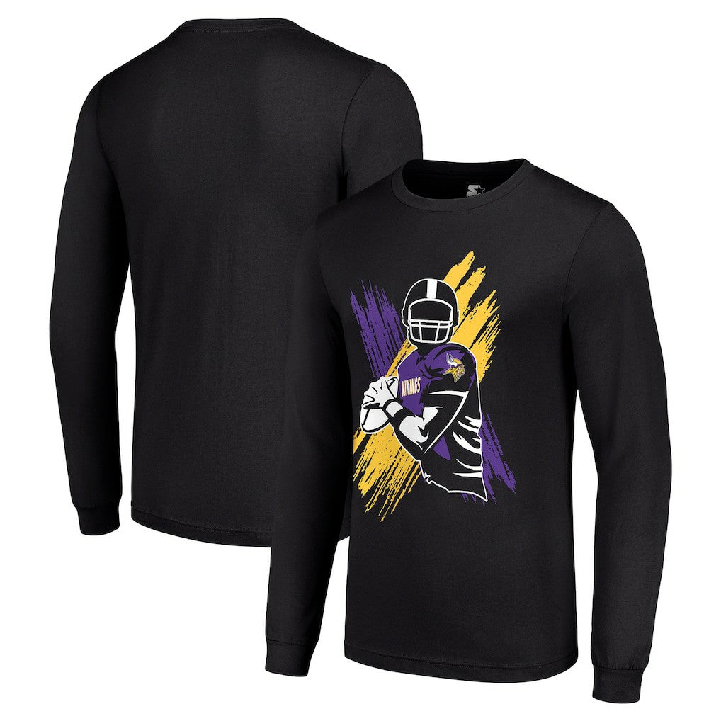 Minnesota Vikings  Starter Player X Logo Graphic Long Sleeve T-Shirt