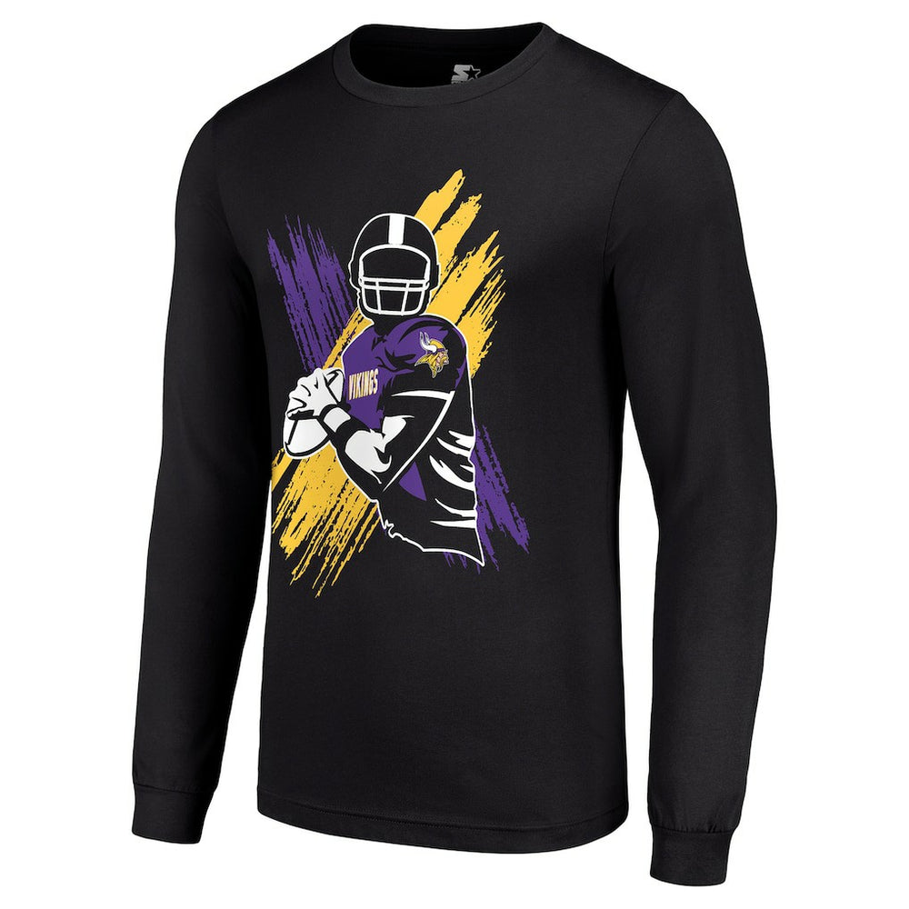 Minnesota Vikings  Starter Player X Logo Graphic Long Sleeve T-Shirt