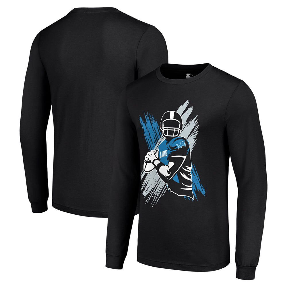 Detroit Lions  Starter Player X Logo Graphic Long Sleeve T-Shirt